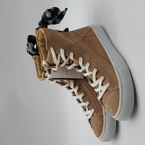 855- Zara Trafaluc Pink Suede High-Top Sneakers – Size 7.5 – NWT - Picture 3 of 10